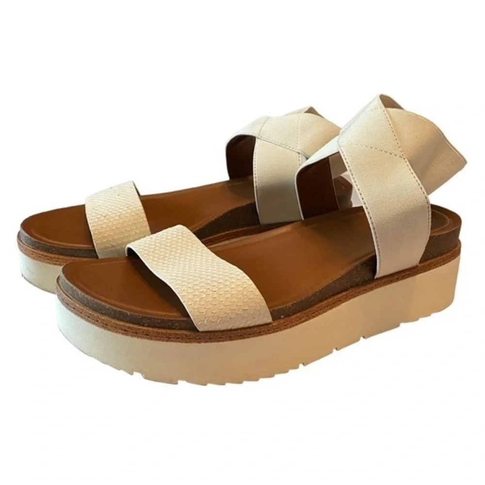 Franco Sarto off white platform sandal size 9.5